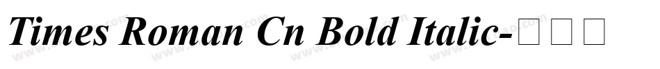 Times Roman Cn Bold Italic字体转换